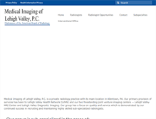 Tablet Screenshot of lehighvalleyradiologist.com